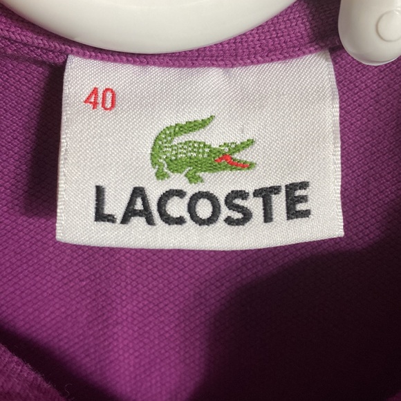 6 Hr. Sale Lacoste purple polo tshirt - Picture 5 of 9